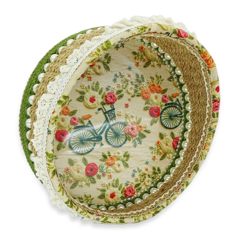 Zenpeace Hand-Woven Basket, It Can be Used for Cosmetics Storage, Perfume Storage, Lotion Storage, Cosmetics Organization and Multi-scene Decoration