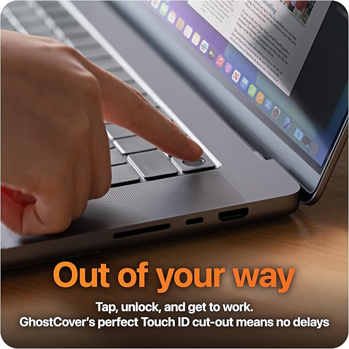 GhostCover Original Premium Ultra Thin Keyboard Cover Protector, Compatible with 2021-2026 MacBook Pro 14"/16" M1-M5 Pro/Max, 2022-2026 M2-M5 MacBook Air 13"/15", US ANSI Layout, Translucent
