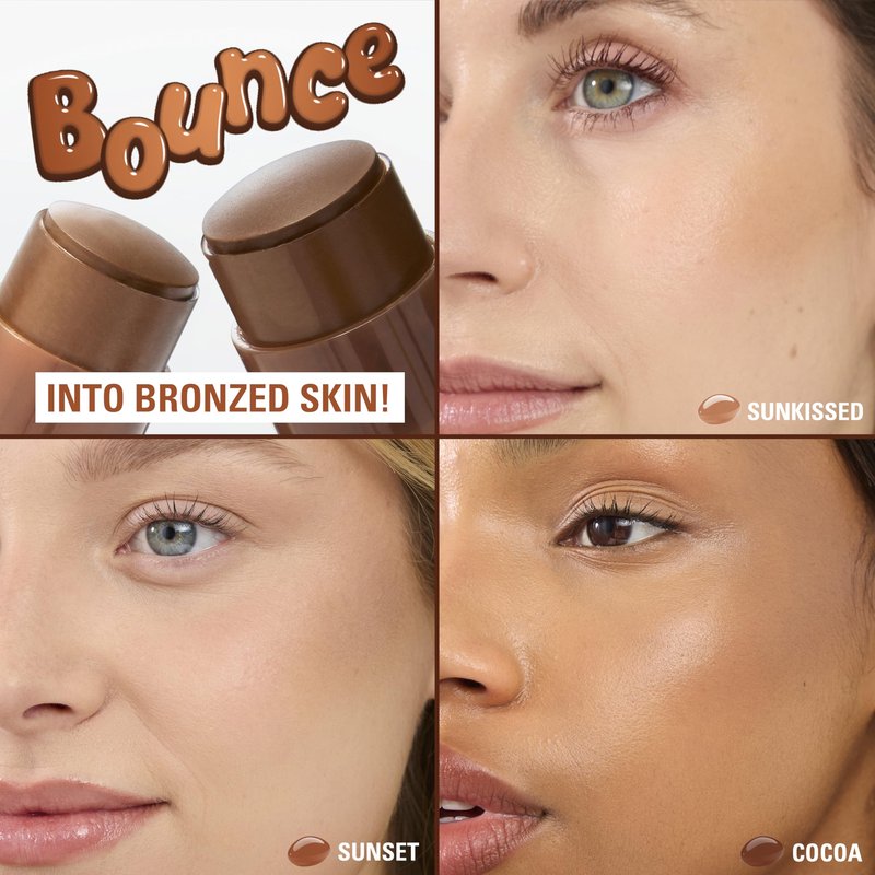 Revolution, Jelly Bronzer Tint Stick, Sheer Liquid Gel Bronzing Makeup for a Sun-Kissed Glow to Cheeks, Vegan & Cruelty-Free, Medium Sunset, 0.28 oz