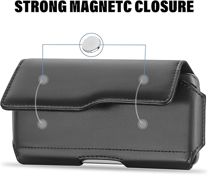 NUVAVO Holster Case for iPhone 15 Plus&15Pro Max, 14 Plus&14Pro Max, 13/12/11 Pro Max, Samsung Galaxy S24+ S23+ S22+ S21+ Plus Series, Phone Holder with Belt Clip (Fits Otterbox Commuter Case on)Black