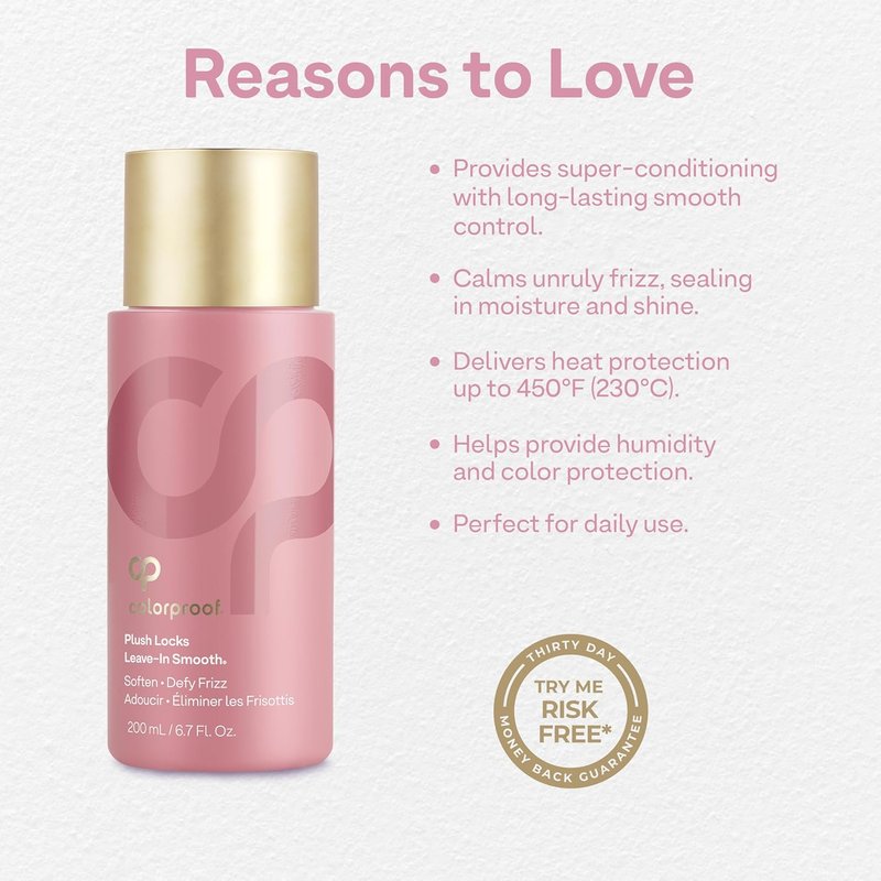 Plush Locks Leave-In Smoothing Lotion - Anti-Frizz Formula with Vanilla Scent | 6.7 fl oz, Vegan & Sulfate-Free