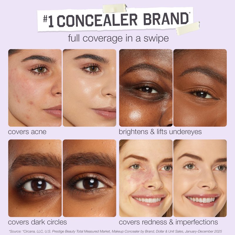 tarte shape tape concealer – Full-Coverage Creaseless Soft Matte Finish, Brightening Under-Eye & Face Makeup, 16hr Longwear, Vegan & Cruelty-Free, travel size, 60H mahogany honey