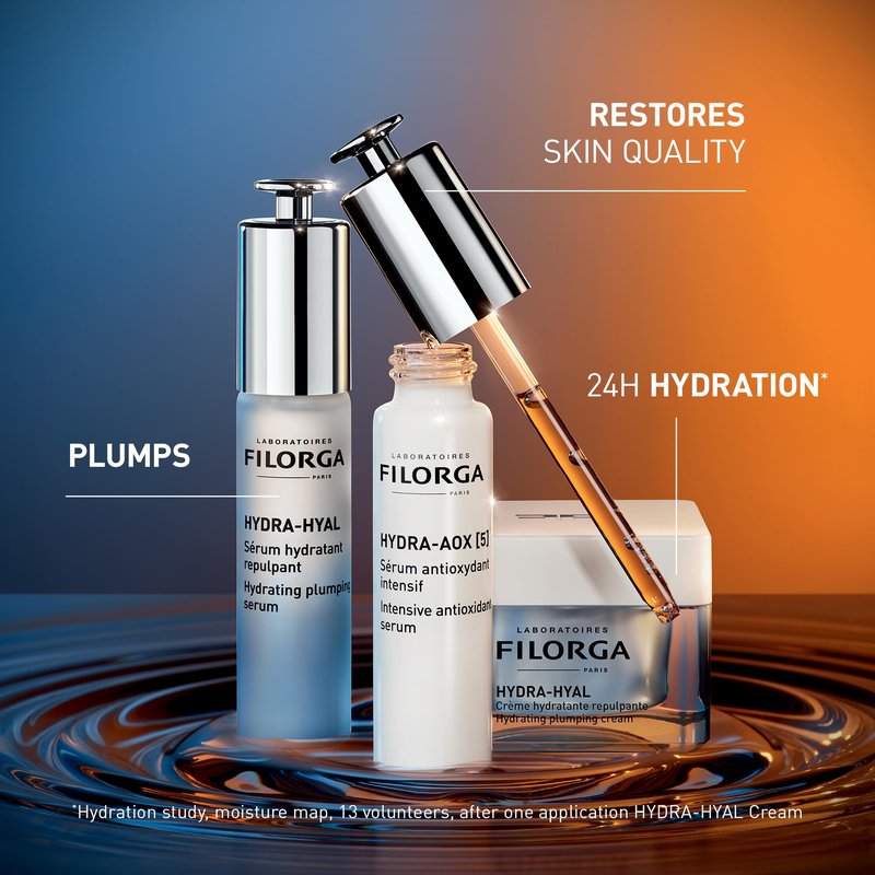 Filorga Hydra-AOX [5] Antioxidant Vitamin C Face Serum, 5 Powerful Antioxidants Including Vitamin C, E, and B3 Smooth and Protect Skin from Premature Aging and Oxidative Stress, 1.01 fl. oz