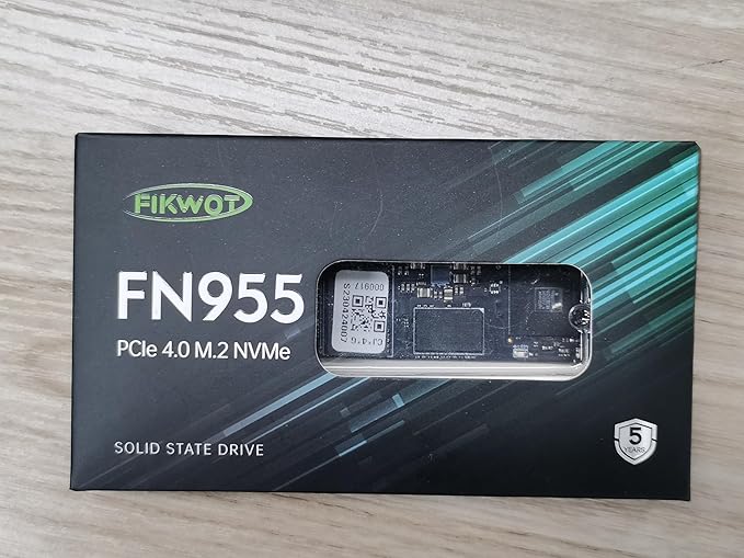 Fikwot FN955 4TB NVMe SSD M.2 2280 PCIe Gen4x4, Up to 7300MB/s, 3D NAND TLC Flash Internal Solid State Drive, Configure SLC Cache, Storage and Memory Expansion for PS5 Laptop Desktop