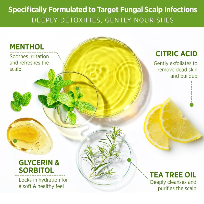 Roycederm Tea Tree Scalp Scrub with Scalp Massager Brush - Deep Cleansing & Exfoliating Pre-Shampoo Treatment for Dry, Flaky Scalp – Gently Refreshes, Hydrates & Balances Scalp