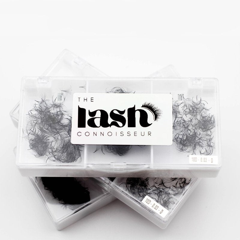 16D - D Curl 750 Fans Mixed Promade Fans Lash Extensions | TLC Lash Supplies 4D to 16D Premade Fans 7 mm to 16 mm Mixed Length Thin Base Premade Fans Eyelash Extensions (16D - D Curl, 9-10-11 mm)