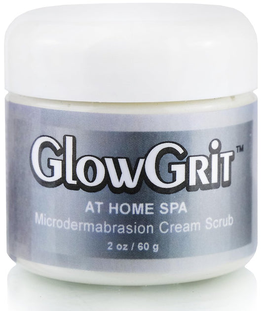 GlowGrit At-Home-Spa Microdermabrasion Cream Facial Scrub - Unisex Exfoliator for Dull Skin, Pores, Even Skintone, Beards and More