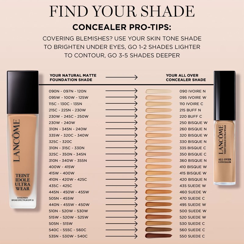 Lancôme Teint Idole Ultra Wear Natural Matte Foundation- Longwear, Medium-Full Coverage, Natural Finish, Waterproof & Hydrating - 355N (Medium Skin with Neutral/Peachy Undertones), 1 Fl Oz