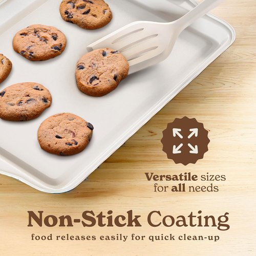 Country Kitchen Nonstick Bakeware Set - Heavy Duty & Durable, Easy Release, Sage | 4-Piece Set