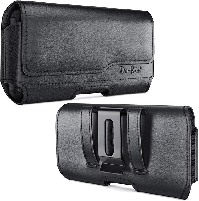 DeBin Case for Samsung Galaxy S26+ Plus, 5G S25+ S24+ S23+, S22+, S21+, S10+ S8+ S9+, Cell Phone Belt Holster Clip Carrying Pouch Holder Cover (Fits Otterbox Commuter) Black