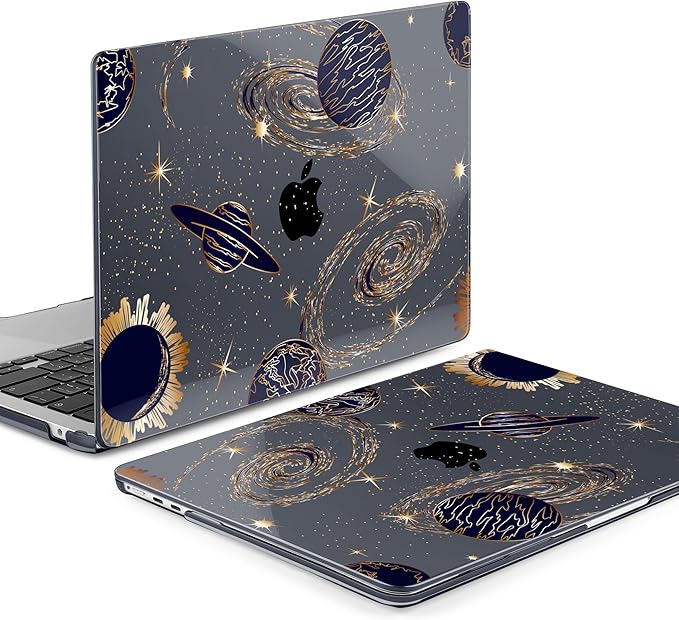 MEEgoodo Case for M5/M4/M3/M2 MacBook Air 13 inch Case 2026 2025 2024 2022, Fit Model A3449/A3240/A3113/A2681, Laptop Hard Shell Compatible with MacBook Air 13.6-inch, Planets & Galaxies