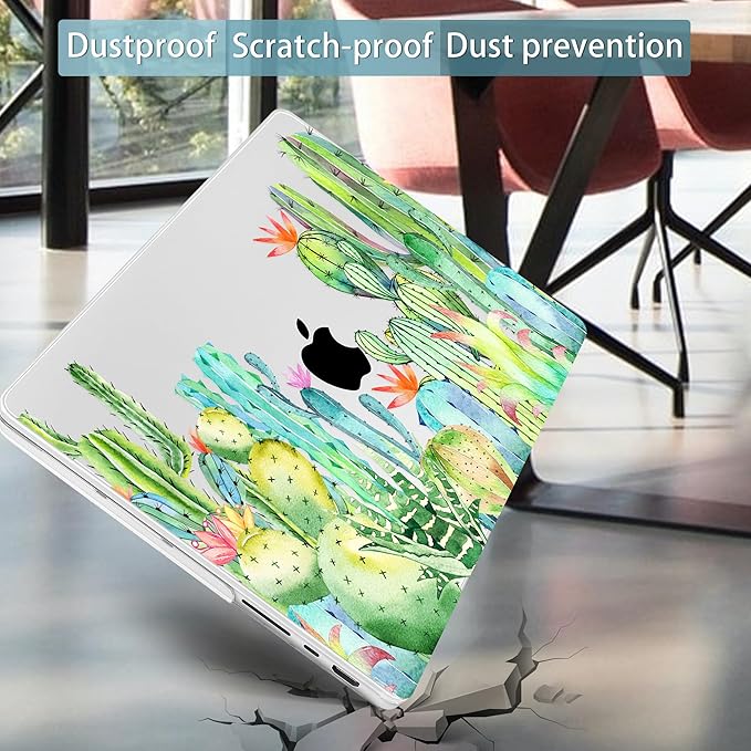 Mektron Case for 2026 M5 MacBook Pro 16 inch A3429 A3428 M4 A3403 A3186 M3 A2991 M2 A2780 M1 A2485 (2021-2025) Pro/Max with Liquid Retina XDR, Hard Shell Plastic Laptop Cover, Watercolor Cactus