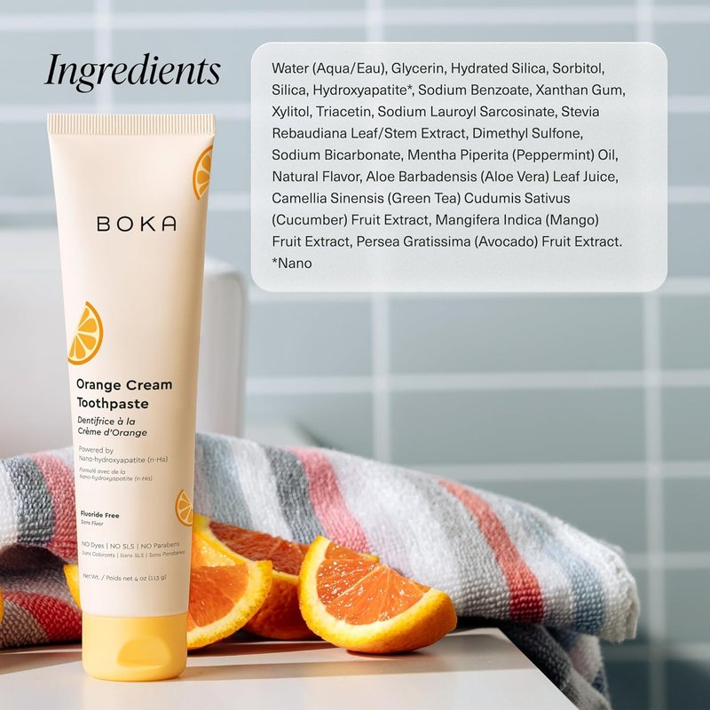 Fluoride-Free Nano Hydroxyapatite Toothpaste - Orange Cream Flavor | 4 oz, 3-Pack