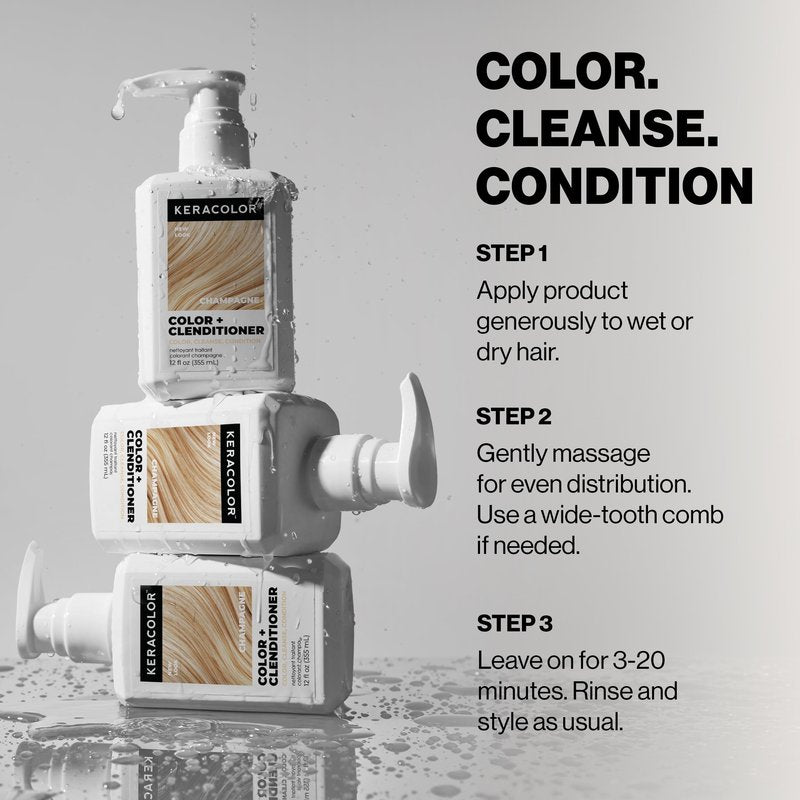 Keracolor Clenditioner HONEY Hair Dye - Semi Permanent Hair Color Depositing Conditioner, Cruelty-free, 33.8 Fl Oz