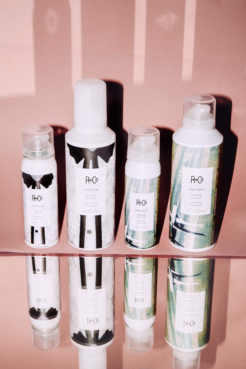 R+Co Aircraft Pomade Mousse | Lightweight Mousse for Texture, Volume & Definition | Anti-Frizz Hair Styling Foam for Tousled, Lived-In Looks | Vegan, Cruelty-Free & Paraben-Free | 2 Fl Oz Travel Size
