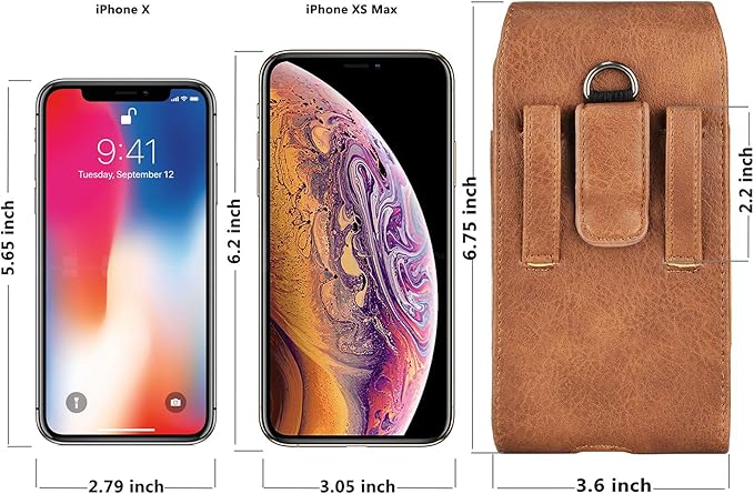 Tiflook Phone Holster for Samsung Galaxy S24 S23 S22 S21 S20 FE S10 S9 A51 A52 A53 Note 20 Note 10 Plus LG Stylo 5 PU Leather Case Pouch Belt Phone Holder with Belt Clip,Brown