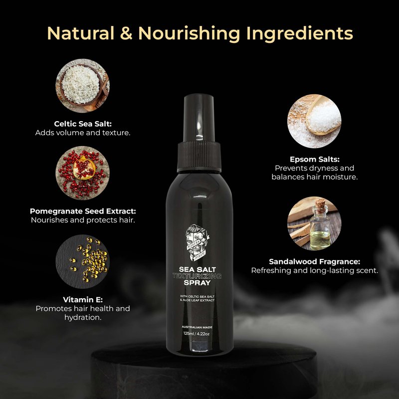 Modern Pirate Sea Salt Spray for Men - Hair Texturizing Spray for Tousled Hair - Add Texture & Grit to Hair - Men’s Volumizing Hair Spray for a Beach or Surfer Hair Style - Medium to Light Hold