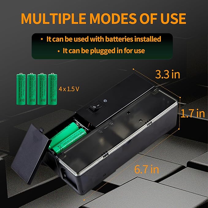 GSS Electric Mouse Trap, Smart Escape-Proof Design Mole Traps, Battery Powered with Alert