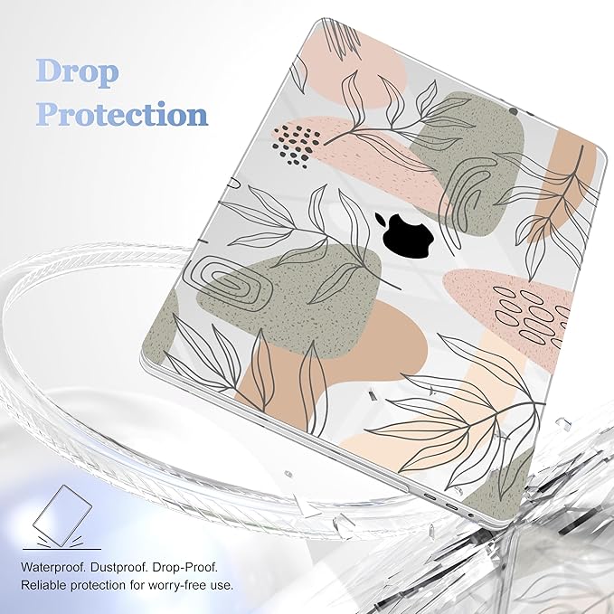 Lepeoac for MacBook Pro 16 inch Case 2019 2020 Release Model A2141, Plastic Hard Shell Cover with Keyboard Cover & Screen Protector for MacBook Pro 16 inch with Touch Bar & Touch ID - Tropical Leaves