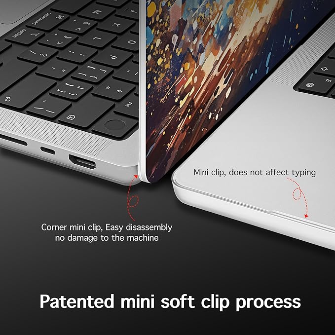 Lepeoac Case for MacBook Pro 16 inch Case 2026-2021 | M5 A3429 A3428 M4 M3 M2 M1 Pro/Max | Protective Hard Shell Laptop Cover with Screen Protector & Keyboard Cover | Colorful Lights & Stars