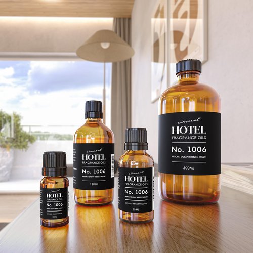 AirScent Hotel Diffuser Oil No. 1006 - Neroli Ocean Breeze Melon - Hotel Scent Dupe - Premium Fragrance Oil for Ultrasonic and Waterless Diffusers and Crafting - 120 mL, 4 fl oz Glass Dropper Bottle