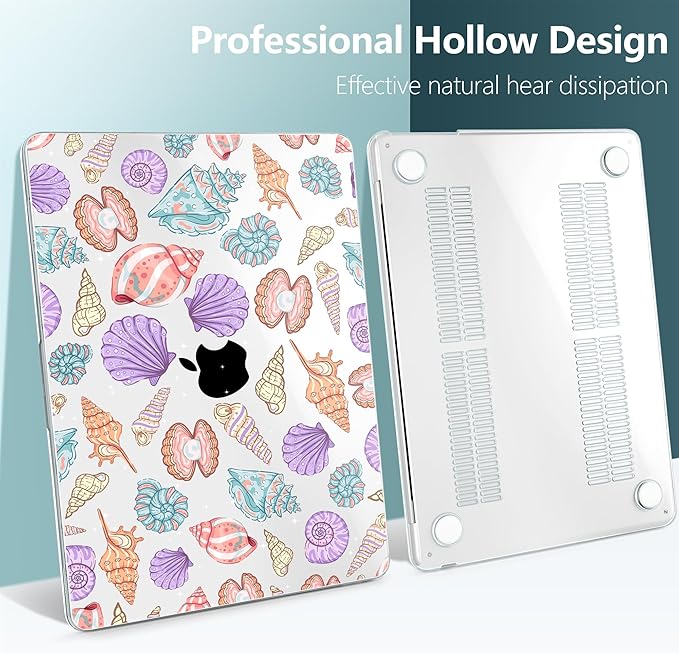 TWOLSKOO Compatible with MacBook Air 13 inch Case M5 2026 M4 2025 M3 M2 2024-2022 A3449 A3240 A3113 A2681, Plastic Hard Shell & Keyboard Cover for MacBook Air 13.6 inch Case, Colorful Shells