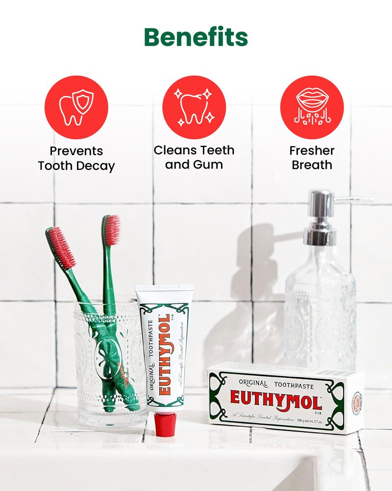 Euthymol Whitening Toothbrush (Pink, 6 Count) - Premium Soft Dual-Tension Bristles. Advanced Plaque Removal, Stain Reduction.