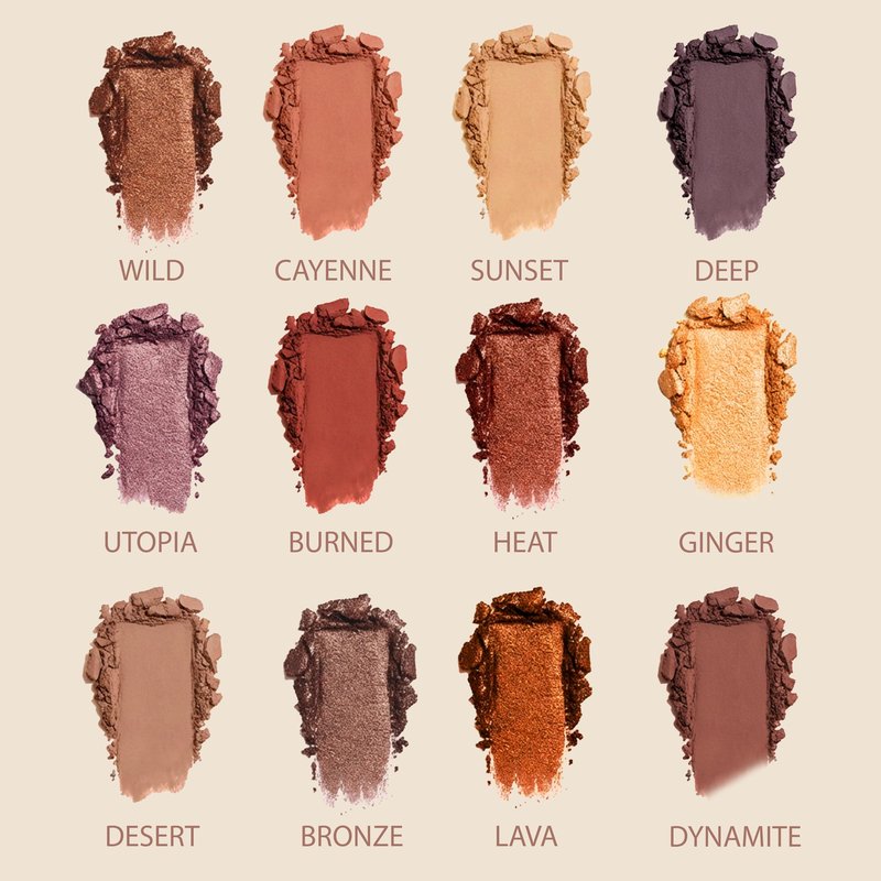 Lamora Bronze Eyeshadow Palette - 12 Soft Warm Brown Shadows, Multi-Use Eye Makeup Palette with Matte & Shimmer Finishes, Ultra-Blendable Everyday Neutrals, Long-lasting Wear Travel Makeup with Mirror