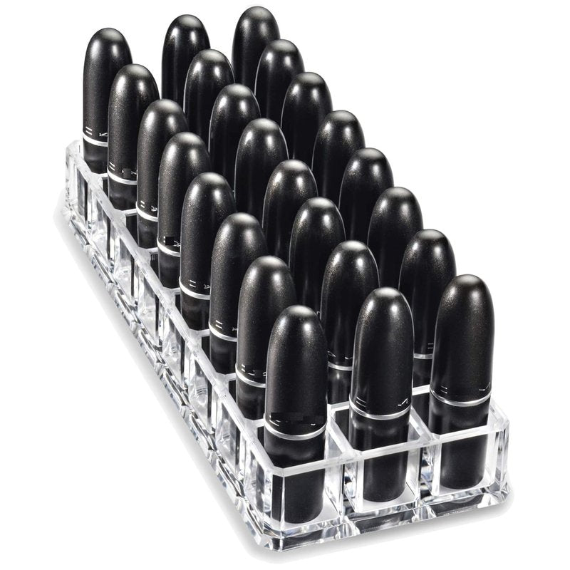 Acrylic Lipstick & Lip Gloss Organizer - 48 Space Clear Beauty Storage