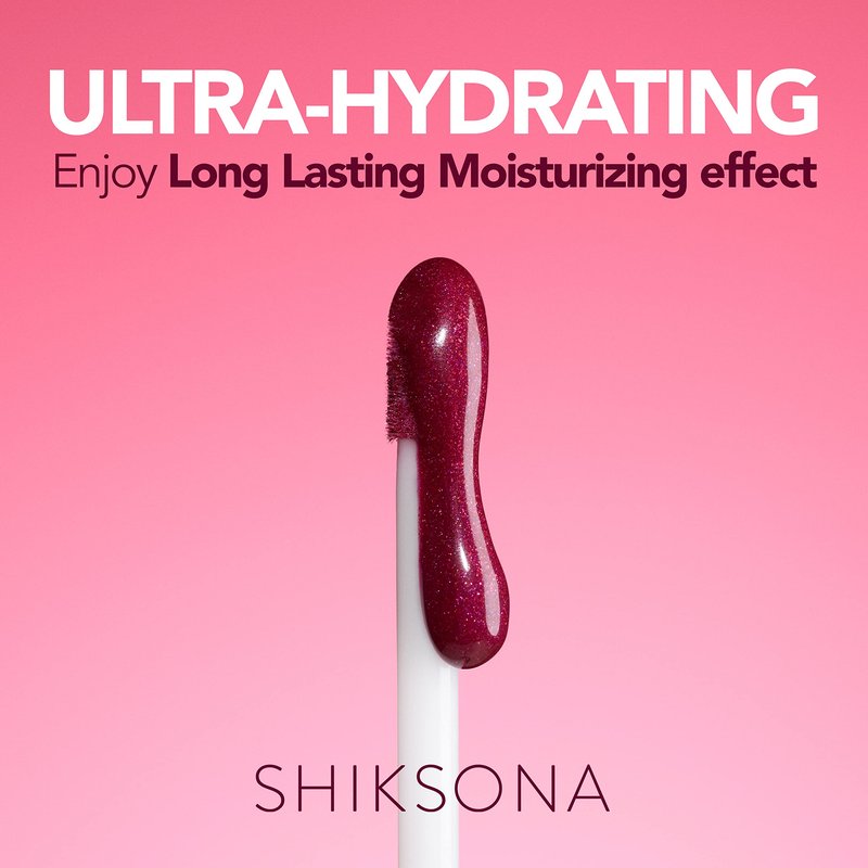 ShikSona High Shine Lip Gloss | Hydrating, Vegan, Non-Sticky Lipgloss in a Timeless, Universal Color | Sassy Stunner (Sheer Peach with Pink Shimmer)