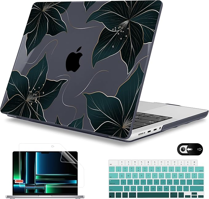 Mektron Case for 2026 M5 MacBook Pro 16 inch A3429 A3428 M4 A3403 A3186 M3 A2991 M2 A2780 M1 A2485 (2021-2025) Pro/Max with Liquid Retina XDR, Hard Shell Plastic Laptop Cover, Floral C218