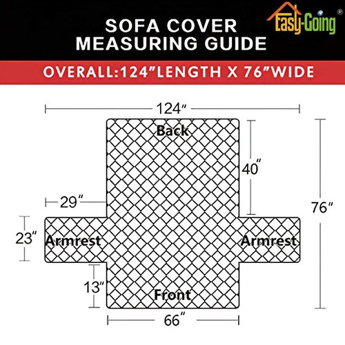 Easy-Going Reversible Couch Cover for 3 Cushion Couch Sofa Cover for Dogs Water Resistant Furniture Protector Cover with Foam Sticks Elastic Straps for Pet Cat (Sofa, Darkgray/Beige)
