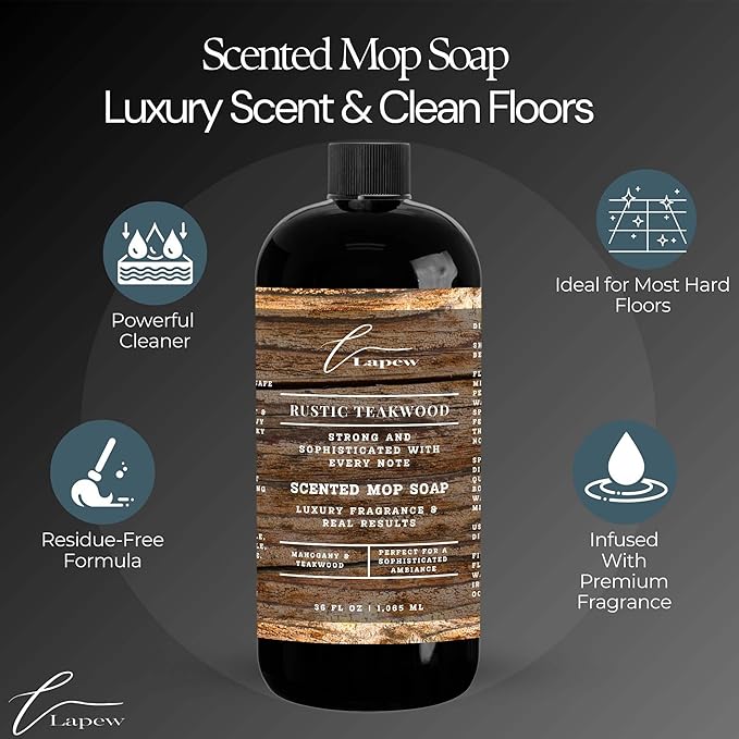 Lapew Crushed Candy Cane Bundle – Carpet Deodorizer Powder & Scented Mop Soap Set – Odor Eliminator for Pet-Friendly Homes