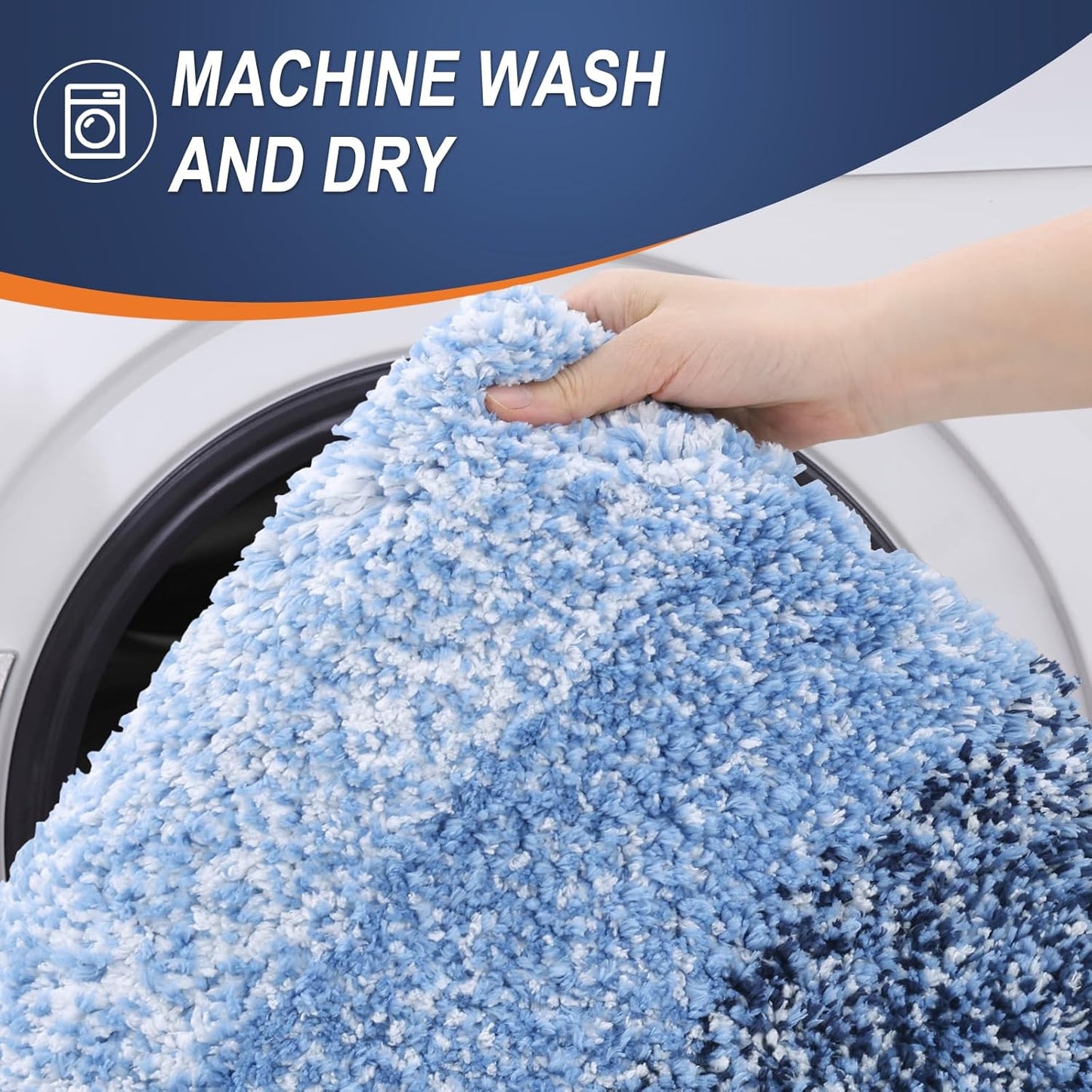 OLANLY Bathroom Rugs | Extra Soft Microfiber Mat 30x20 - Quick Dry, Machine Washable, Navy
