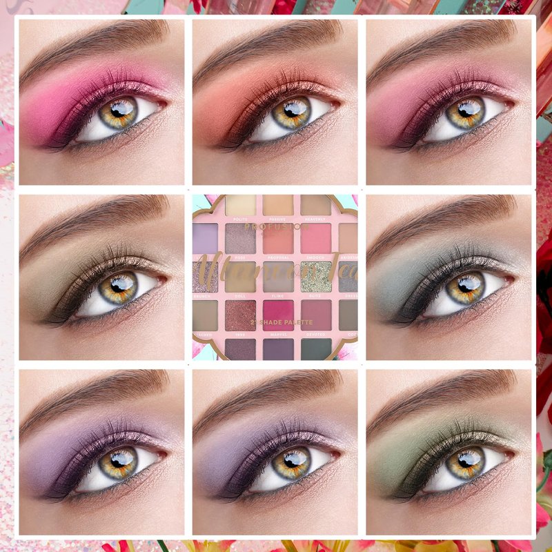 Profusion Cosmetics Afternoon Tea 21 Shades Eyeshadow Palette - Highly Pigmented with Matte & Shimmer Finishes, Blendable Texture for creating Natural to Dramatic Looks, Travel-Friendly Makeup