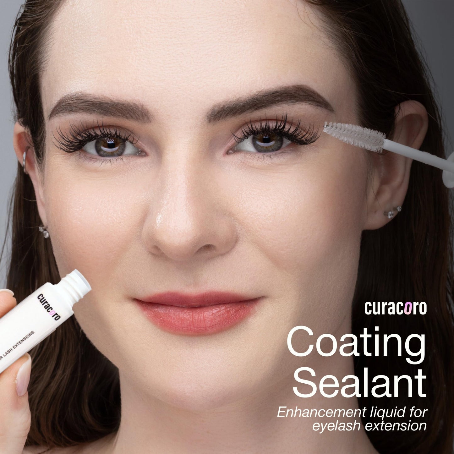 Curacoro 10ML Eyelash Coating Sealant - Professional Protective Topcoat for Long-Lasting Eyelash Extensions, Water-Resistance & Better Retention, Strong, Soft & Silky Lash Extensions