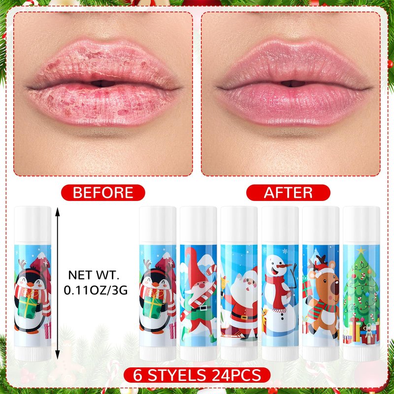 Dansib 48 Pcs Christmas Lip Balm and Facial Masks Gifts Bulk Christmas Stocking Stuffers Lip Balms Favors Skincare Spa Face Sheet Masks Skincare Set Winter Holiday Gifts Supplies for Women Spa Party