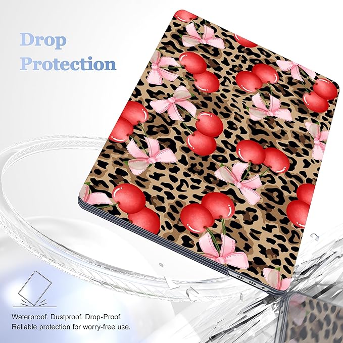 Lepeoac for MacBook Pro 16 inch Case 2019 2020 Release Model A2141, Plastic Hard Shell Cover with Keyboard Cover & Screen Protector for MacBook Pro 16 inch with Touch Bar & Touch ID, Leopard Cherry