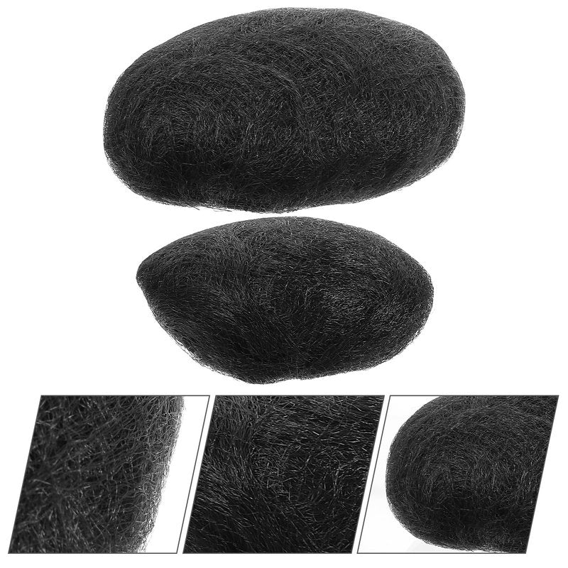 FOMIYES Hair Padding for Updos 2 Pcs Wig Hair Pad Buns Piece Chignon Pieces Bride Black Ball Modeling High Temperature Wire Bun Updo Extension