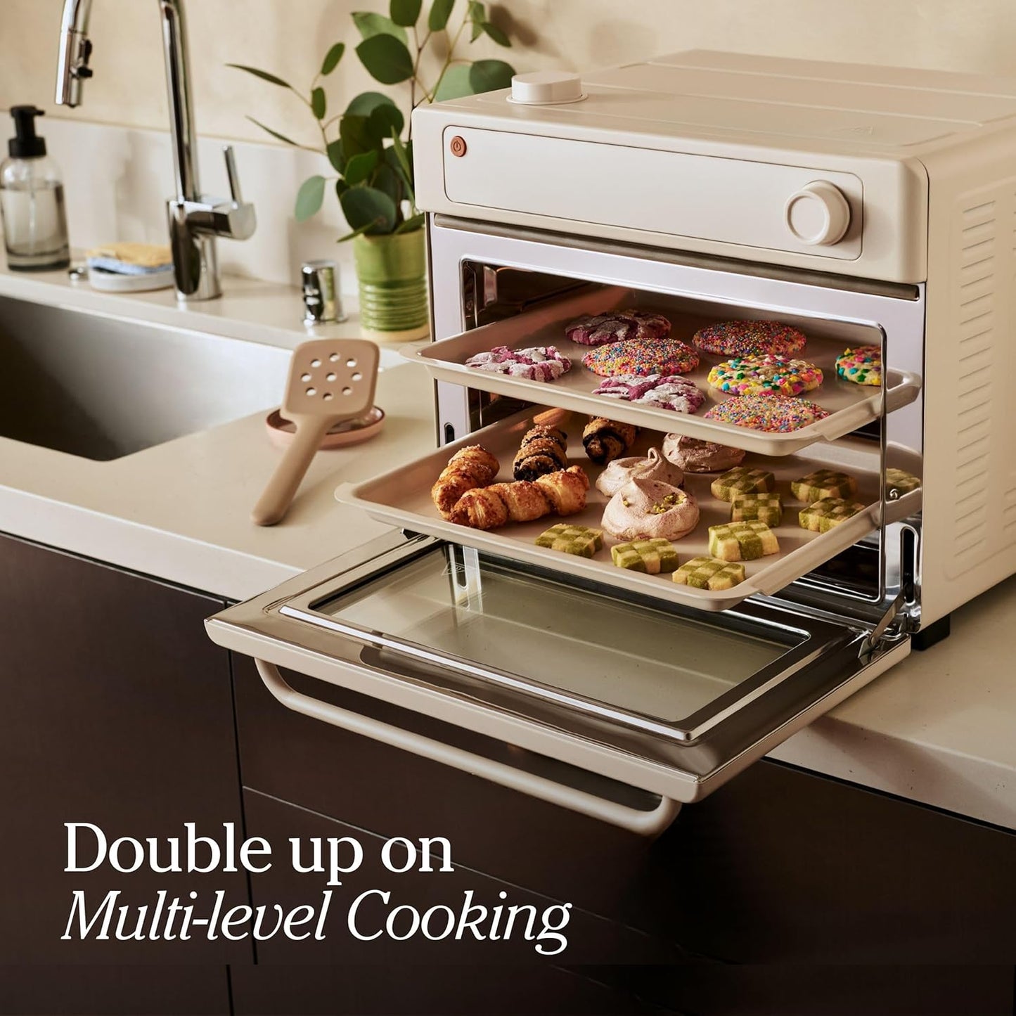 Our Place Wonder Oven - 6-in-1 Air Fryer Toaster Oven with Steam Infusion | Non-Toxic, PFAS-Free Combo