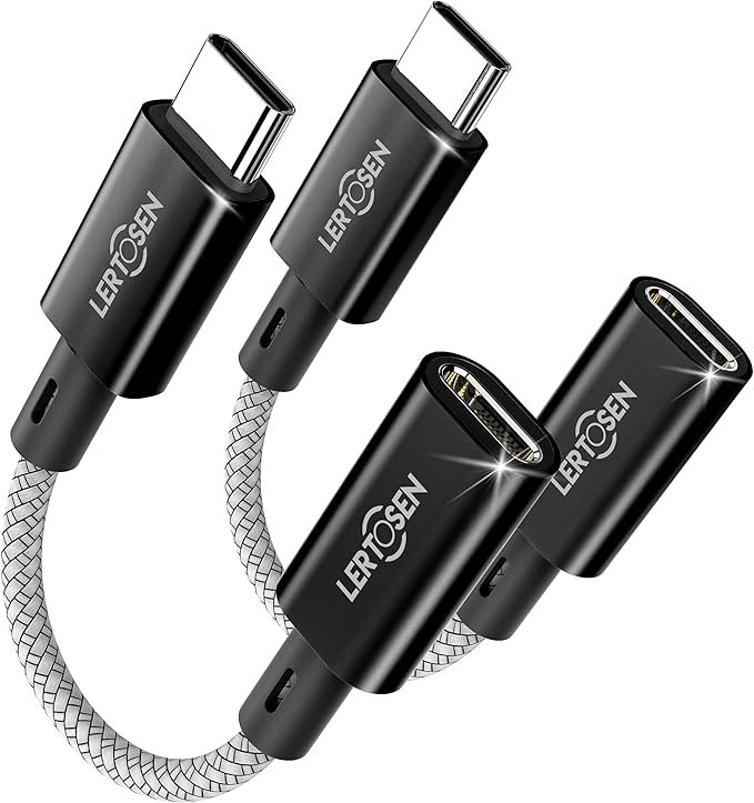 2 Pack Lightning to USB C Adapter, Fast Charging & Data Sync Adapter for iPhone 17 16 15 Pro Max Plus to USB-C, Compatible with Samsung S25/S24/S23, Not for Audio/OTG (Black)