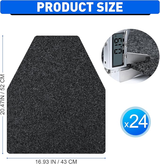 ToLanbbt 24PCS Urinal Mats for Men, Bathroom Non-Slip Urinal Floor Mats Water Absorption Urinal Pads for Mens Room Disposable Commercial Toilet Urine Pads for Men’s Bathroom Restroom, Dark Gray