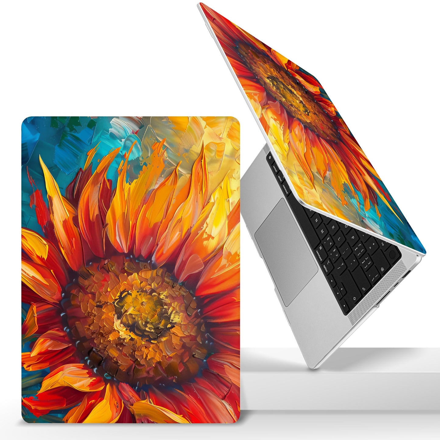 Lepeoac Case for MacBook Pro 16 inch Case 2026-2021 | M5 A3429 A3428 M4 M3 M2 M1 Pro/Max | Protective Hard Shell Laptop Cover with Screen Protector & Keyboard Cover | Sunflower