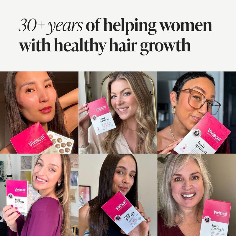 Viviscal Hair Growth Supplements for Women - Thicker, Fuller Hair with Collagen Complex | 60 Tablets, 1 Month Supply