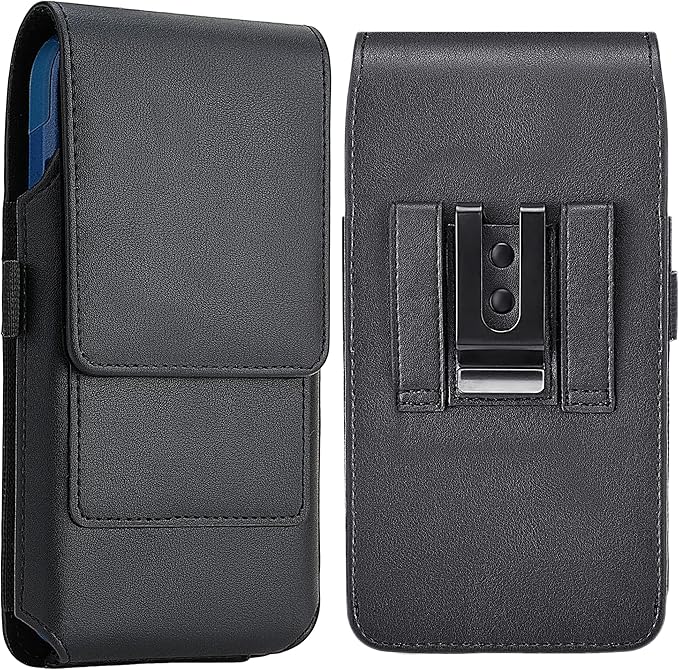 Mopaclle XL Cell Phone Holster with Belt Clip and Loop, Rugged Phone Belt Holder Compatible with Galaxy S25 Ultra, S24 Ultra, Note 20 Ultra, Moto G Power – Fits with Case On, for Men Women