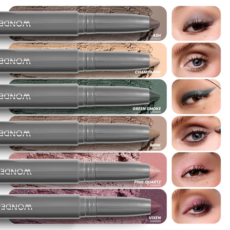 Wonderskin IYKYK Eyeshadow Stick - Longwear Eye Shadow Sticks, Budge-Proof and Waterproof Matte Eyeshadow Stick with Built-in Sharpener (Mink)