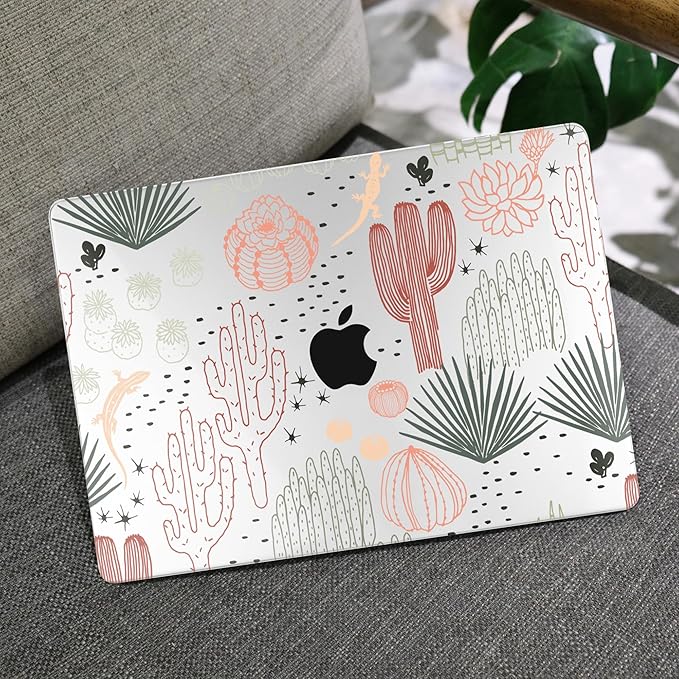 MEEgoodo for M5/M4/M3/M2 MacBook Air 15 inch Case 2026 2025 2024 2023, Case Fit Model (A3448/A3241/A3114/A2941) for MacBook Air 15.3 inch, Cacti