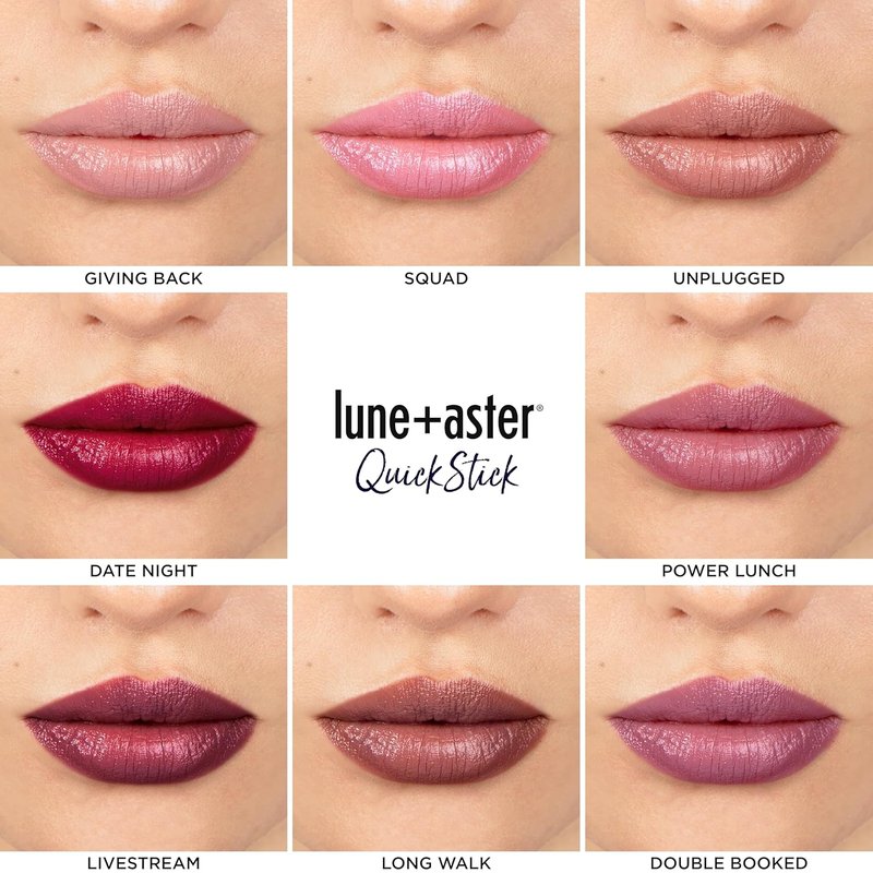Lune+Aster Powerlips Quickstick - Moisturizing Medium Coverage Lipstick | Medium Shine Finish