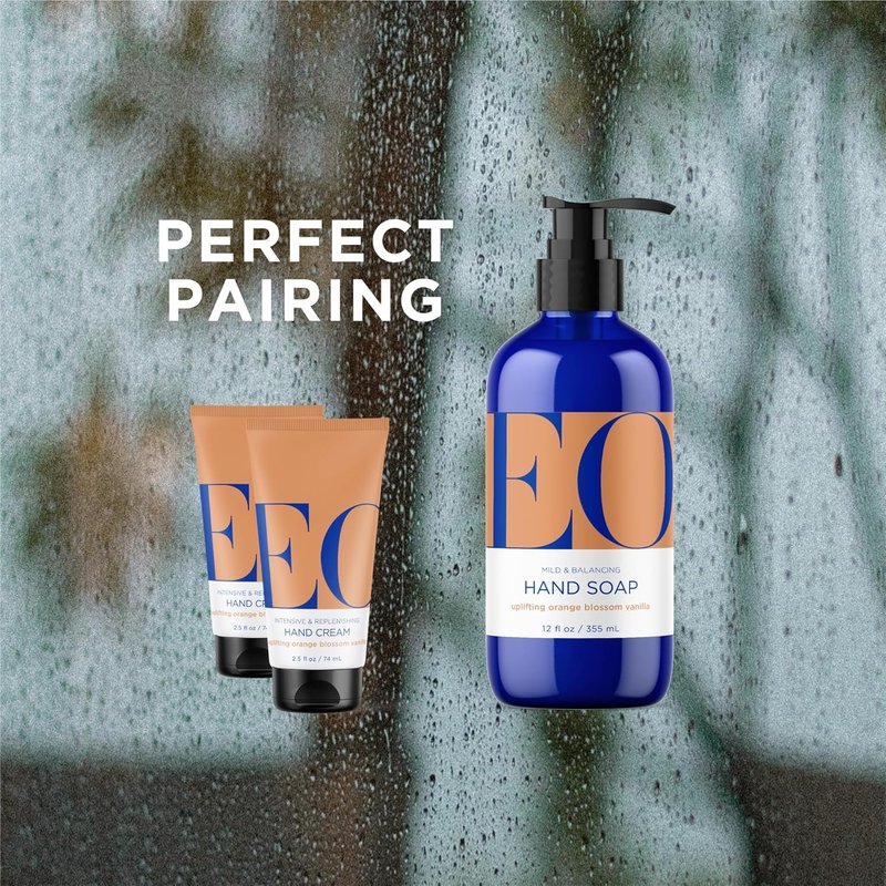 EO Liquid Hand Soap - Orange Blossom & Vanilla - Essential Oils - 12 oz (Pack of 3)