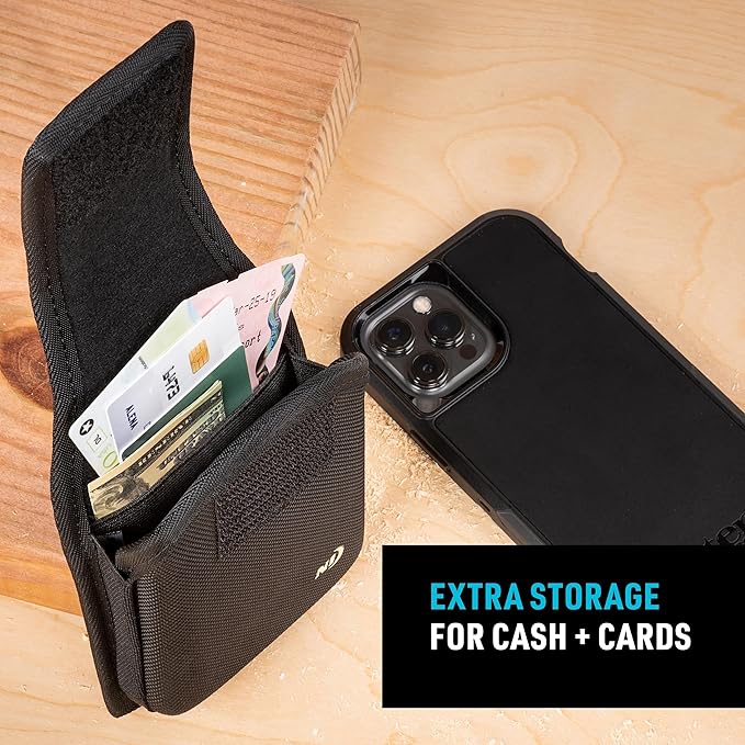 Nite Ize Clip Case Hardshell Universal Rugged Holster - Belt Clip Phone Case for Easy Access - Heavy Duty & Protective - Multi-Purpose - Durable Design - Hardshell Vertical, XXL